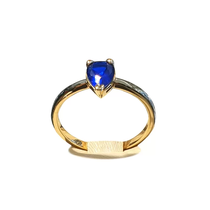 Dell’Oro Boutique – Gold Ring With Zircon Blue Pear Dell’Oro Boutique